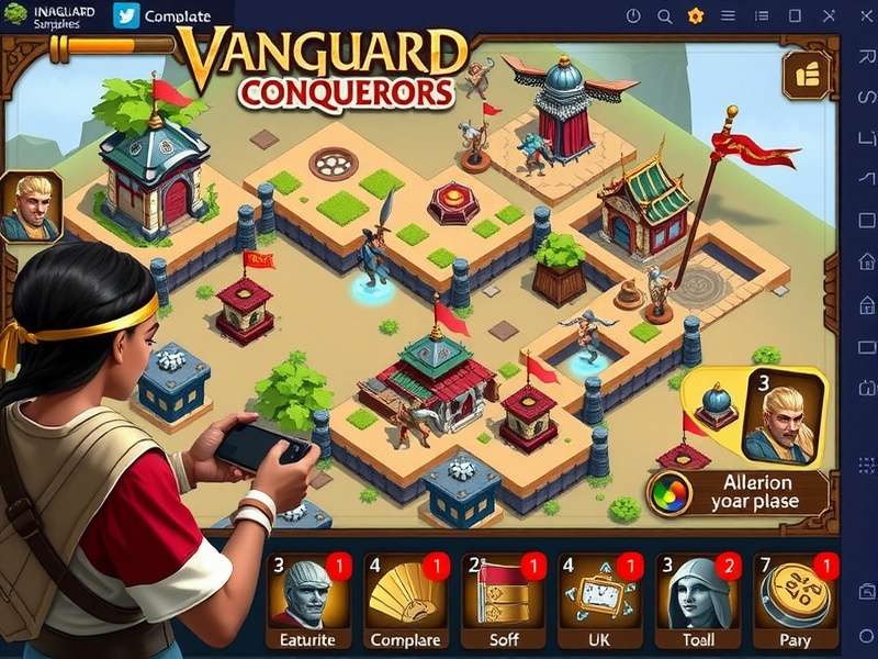 Vanguard Conquerors strategy guide showing base layout
